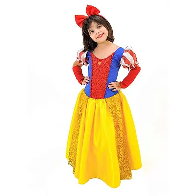 Vestido de Luxo Infantil - Princesa Clara - Anjo Fantasias
