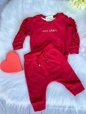Conjunto Moletinho - Mon Cheri Pink