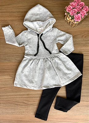 Conjunto Moletom Vestido Botonê