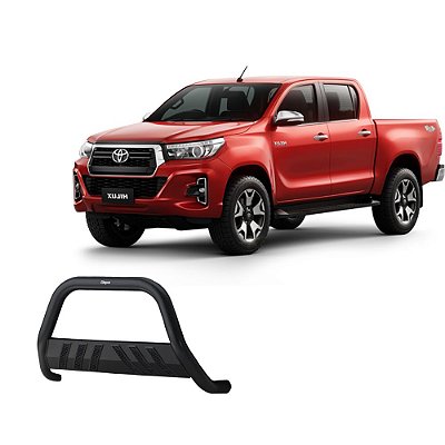 Quebra Mato Hilux 2016 2017 2018 2019 Com Grade Preto