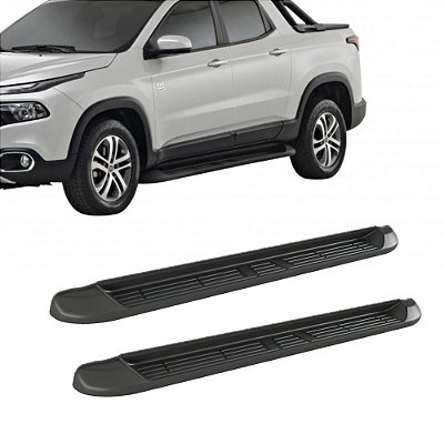Estribo Fiat Toro 2016 2017 2018 2019 2020 Plástico Preto