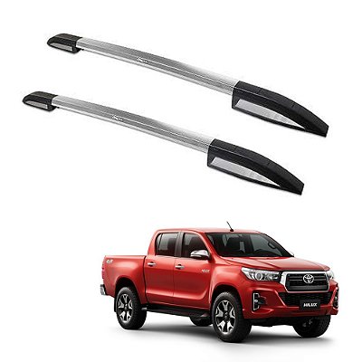 Rack Teto Longarina Hilux 2016 2017 2018 Cd Alumínio Polido