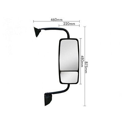 Retrovisor Ford Cargo 2011 2012 Completo Bifocal Convexo Ld