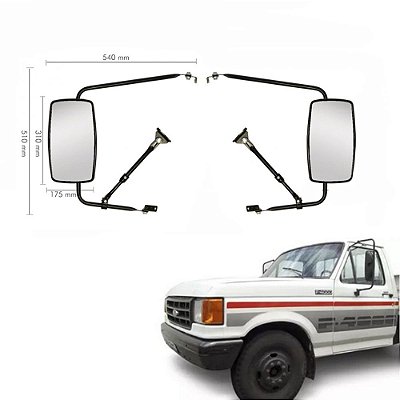 Espelho Retrovisor Ford F4000 1975 1976 Completo Plano - Par