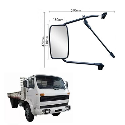 Espelho Retrovisor Vw Worker 11.130 Completo Plano Par