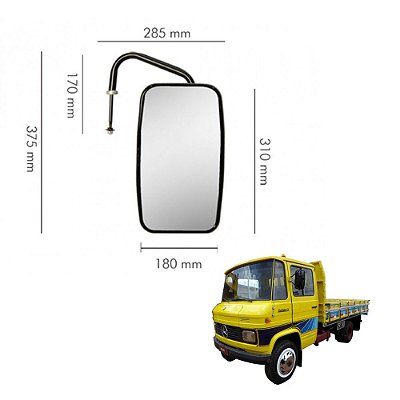 Espelho Retrovisor Mb L-608 / L-608d Plano - Par