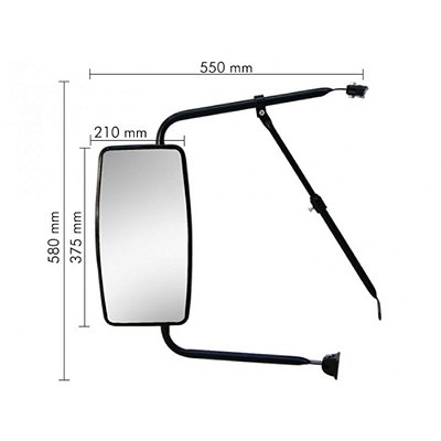 Espelho Retrovisor Mb 1113/ 1114/ 1313 Plano Completo - Par
