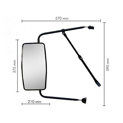 Espelho Retrovisor Mb 1113/ 1114/ 1313 Plano Completo - Par
