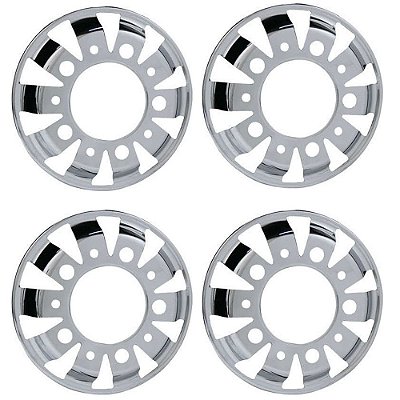 Calota Scania Americana Pneu S/ Câmara Aro 22,5 Par