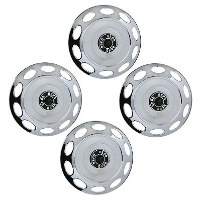Calota Dianteira Oval Aro 16 Cromado Par
