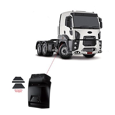 Paralama Traseiro Ford Cargo 2842 Ld Fibra Dc4616104bdyyh