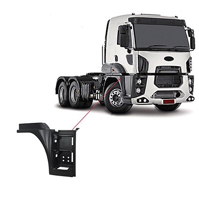 Paralama Ford Cargo 2842 Ld Fibra Cinza Dc46e20093aczup