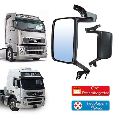 Retrovisor Sem Auxiliar Volvo FH/FM 2010 até 2015 Ld Esq