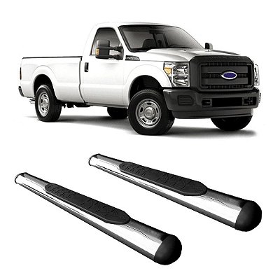 Estribo F250 2005 2006 a 2011 Cab Simples Cromado Oblongo