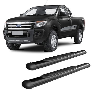 Estribo Ranger 2013 em diante Cab Simples Oblongo Preto