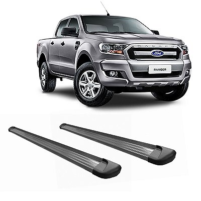 Estribo Ranger 2013 em diante Cab Dupla Grafite Plataforma