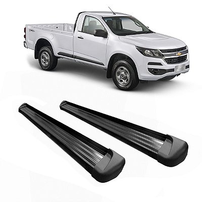 Estribo S10 2012 A 2020 Cabine Simples Preto Plataforma