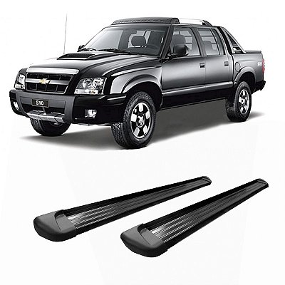 Estribo S10 1995 a 2010 2011 Cabine Dupla Preto Plataforma