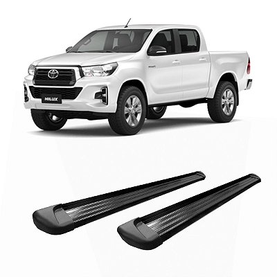 Estribo Hilux 2016 2017 2018 2019 Cab Dupla Plataforma Preto