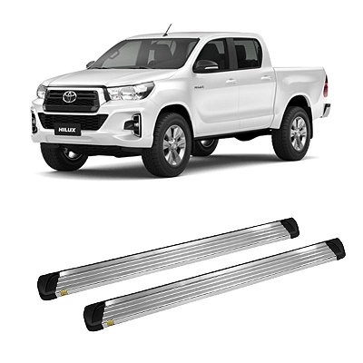 Estribo Hilux 2016 2017 2018 2019 Cabine Dupla Alumínio
