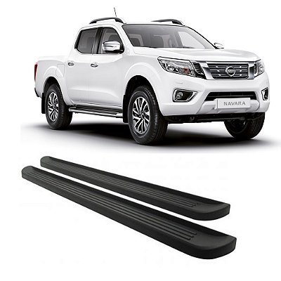 Estribo NP300 2017 2018 2019 2020 Nissan Preto Plástico