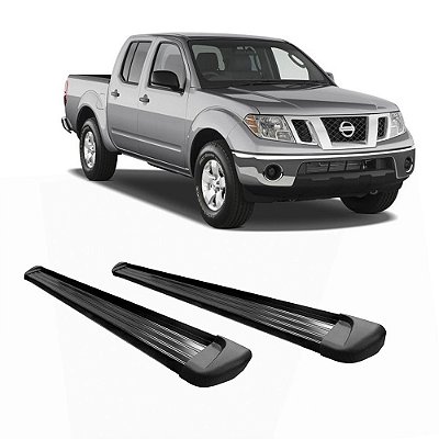 Estribo FRONTIER SEL 2008 a 2016 Preto Cabine Dupla Alumínio