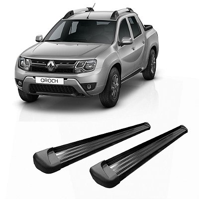 Estribo Oroch Duster Preto Cabine Dupla Alumínio