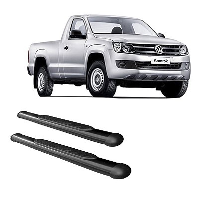 Estribo Amarok Cabine Simples Preto Oblongo