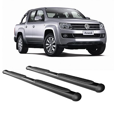 Estribo Amarok Cabine Dupla Preto Oblongo