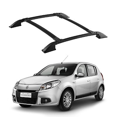 Bagageiro Sandero 2007 2008 2009 a 2014 Preto Parafusado
