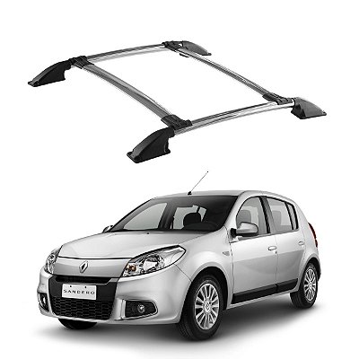 Bagageiro Sandero 2007 2008 2009 a 2014 Cromado Parafusado