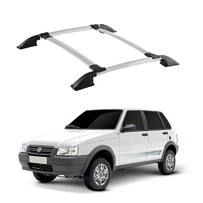 Bagageiro Fiat Uno 1994 a 2017 Prata Parafusado