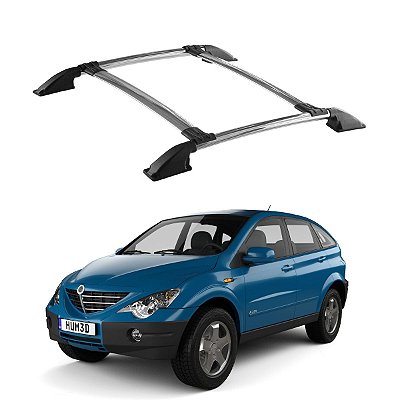 Bagageiro Rack de Teto Actyon SsangYong Cromado Parafusado