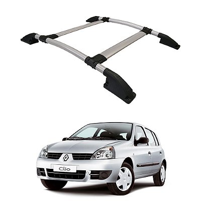 Rack De Teto Clio 2000 a 2009 2010 2011 2012 2013 2014 Prata