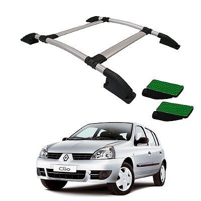 Rack De Teto Clio 2000 a 2009 2010 2011 2012 2013 2014 Prata