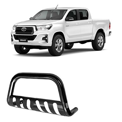 Quebra Mato Hilux 2016 2017 2018 2019 2020 Preto 70mm