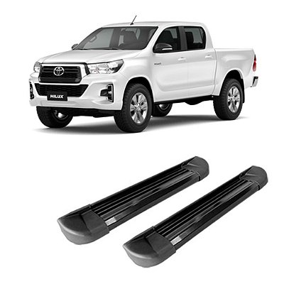 Estribo Hilux 2016 2017 2018 2019 2020 CD Preto