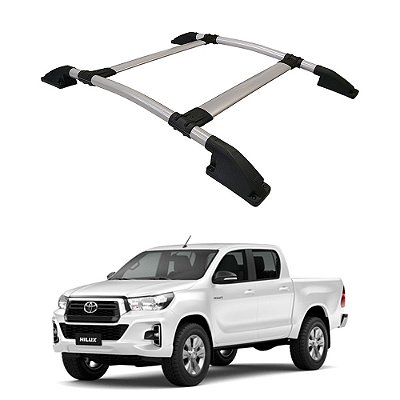Rack De Teto Hilux 2005 a 2012 2013 2014 2015 C. Dupla Prata