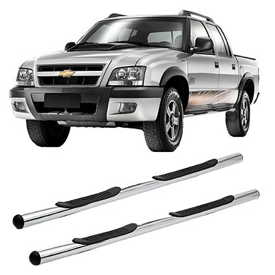 Estribo S10 1996 1997 1998 1999 2000 A 11 Cromado Cab Dupla