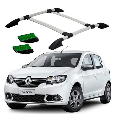 Bagageiro Sandero 2007 A 2017 2018 2019 2020 Prata Colado