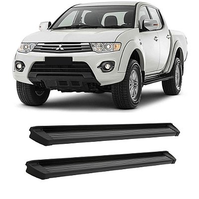 Estribo L200 Triton 2008 A 13 2014 2015 2016 Alumínio Preto