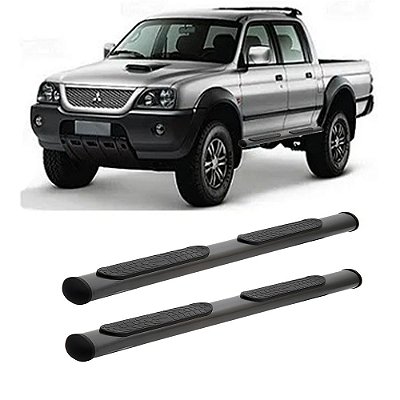 Estribo L200 Gl Gls 1998 A 2008 Cab Dupla Pretro Oblongo