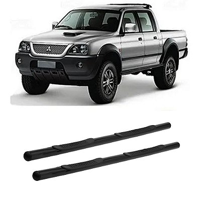 Estribo L200 Gl Gls 1998 A 2008 Cab Dupla Pretro Tubular