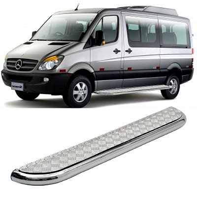 Estribo Sprinter 415 515 2012 2013 A 2019 Cromado Com Chapa