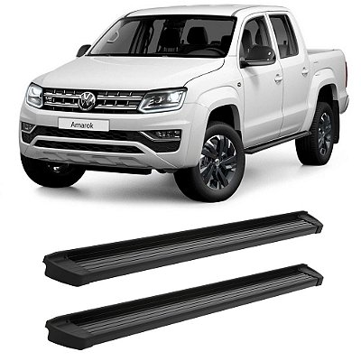 Estribo Amarok 2010 2011 A 2019 Cab Dupla Alumínio Preto