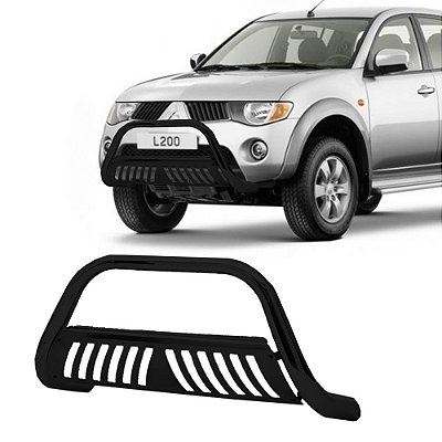 Quebra Mato L200 Triton 2014 2015 2016 Chapa Preto