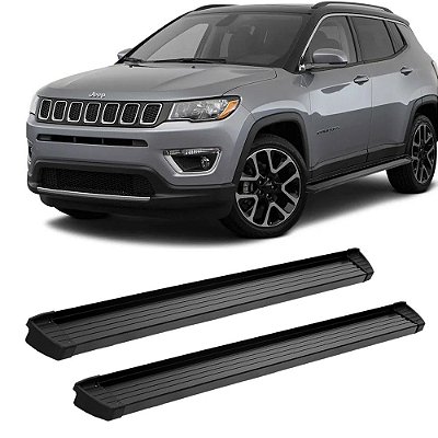 Estribo Jeep Compass 2016 2017 2018 2019 2020 Preto