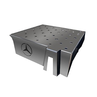 Acabamento De Inox Tampa Da Caixa Bateria Para Mb