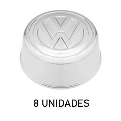 Sobre Tampa Do Cubo Dianteiro Vw 3/4 Cromada 8 Unidades
