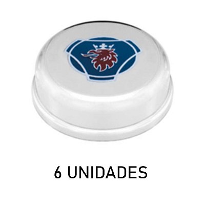 Sobre Tampa Do Cubo Dianteiro Cromada 6 Unidades